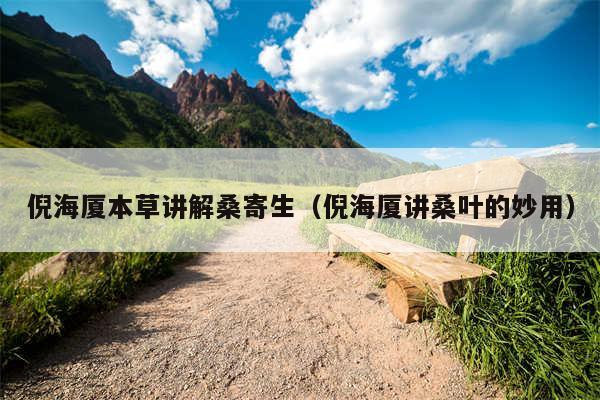 倪海厦本草讲解桑寄生(倪海厦讲桑叶的妙用)