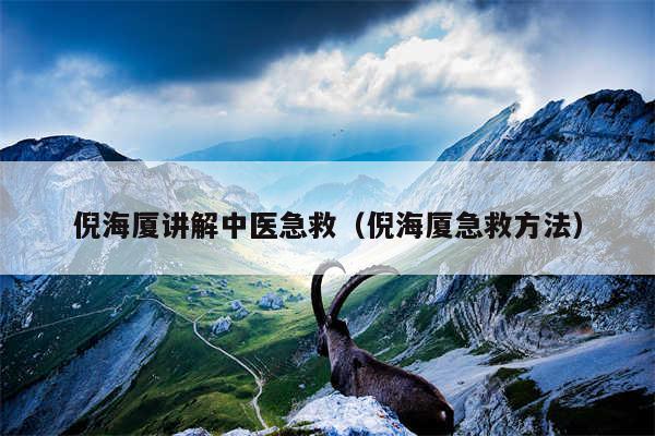 倪海厦讲解中医急救（倪海厦急救方法）