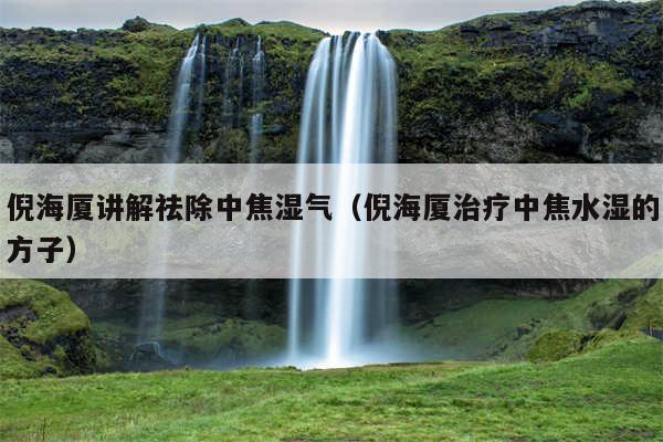 倪海厦讲解祛除中焦湿气(倪海厦治疗中焦水湿的方子)