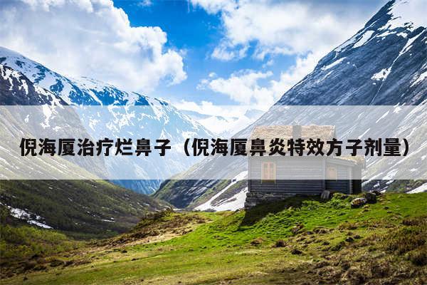 倪海厦治疗烂鼻子(倪海厦鼻炎特效方子剂量)