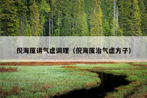 倪海厦讲气虚调理(倪海厦治气虚方子)