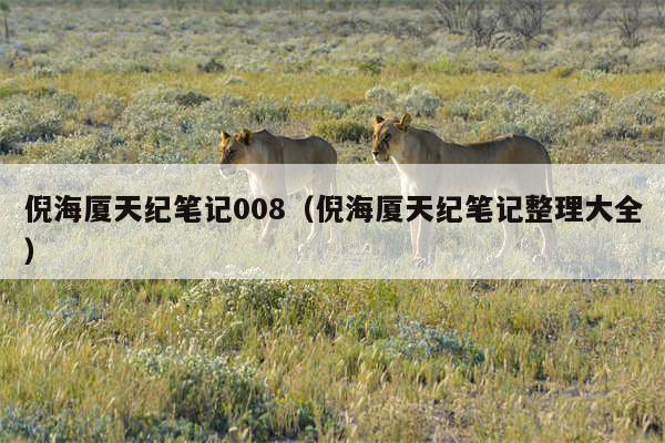 倪海厦天纪笔记008（倪海厦天纪笔记整理大全）