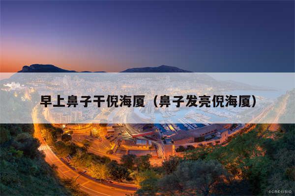 早上鼻子干倪海厦(鼻子发亮倪海厦)