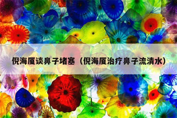 倪海厦谈鼻子堵塞(倪海厦治疗鼻子流清水)