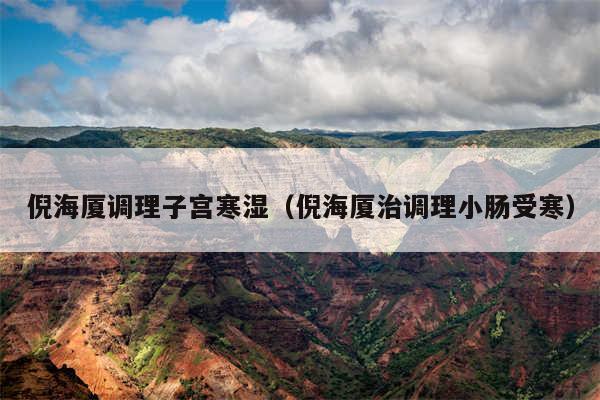 倪海厦调理子宫寒湿(倪海厦治调理小肠受寒)